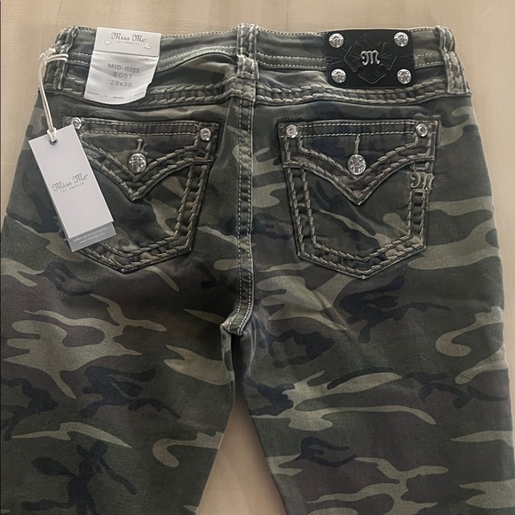 Miss Me Denim - Miss Me Camouflage Jeans with Embellished Pockets
